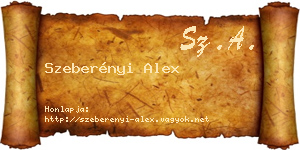Szeberényi Alex névjegykártya