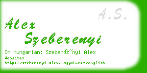 alex szeberenyi business card